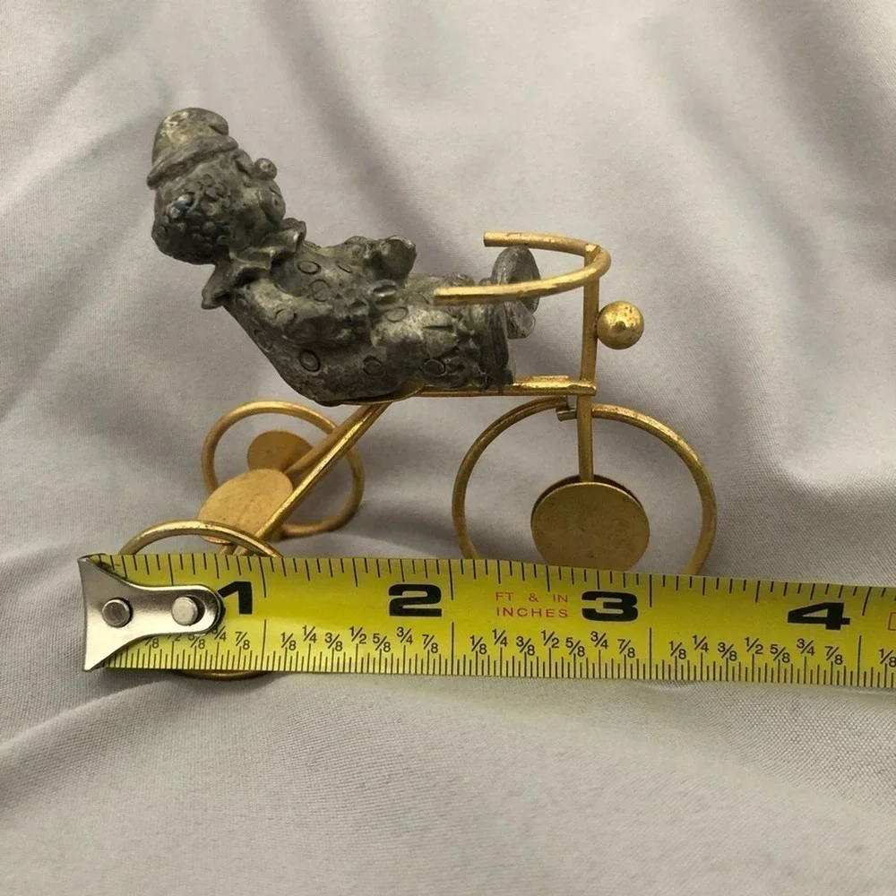 Vintage George Good Pewter Clown on Retro Tricycle Figurine Collectible Decor - Picture 7 of 8